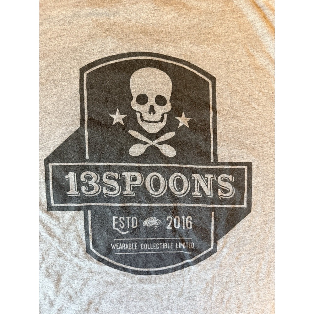 Bella + Canvas 13 Spoons Graphic Tee XL Gray Tri Blend Soft Unisex Streetwear